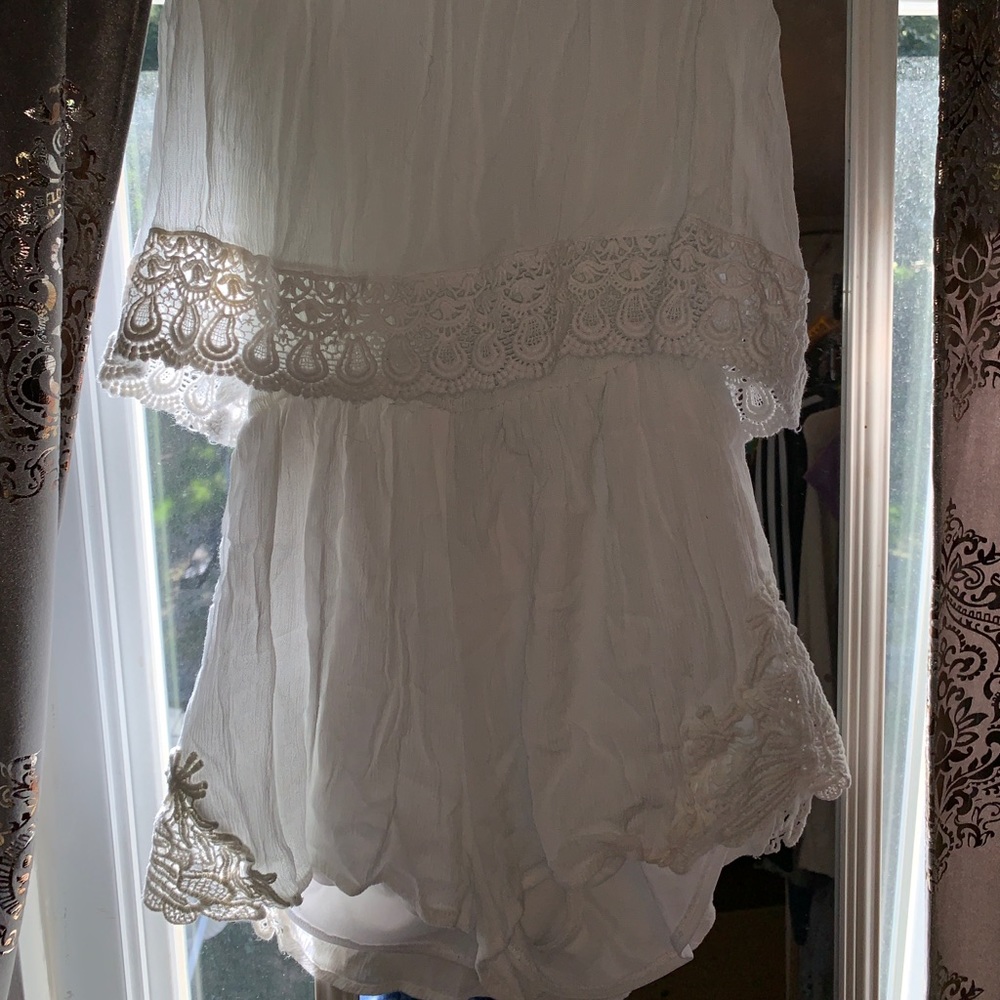 White short romper